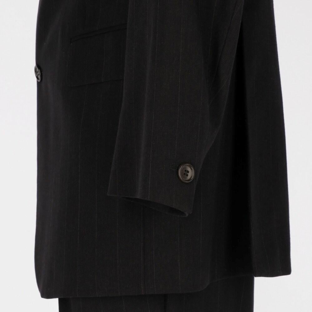 90s Romeo Gigli black pinstripe wool suit In Excellent Condition In Lugo (RA), IT