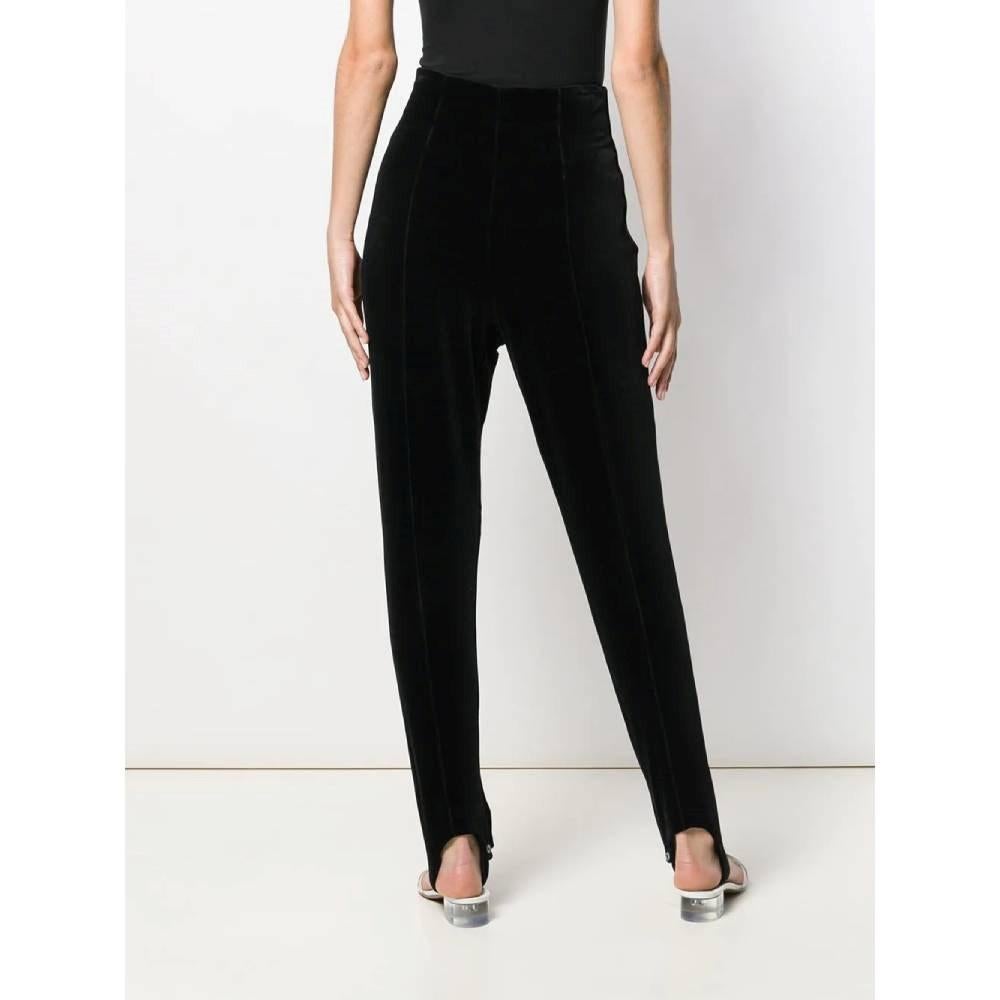 Women's 90s Romeo Gigli black velvet trousers