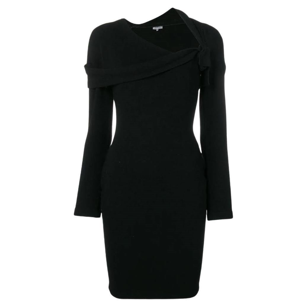 90s Romeo Gigli black wool dress