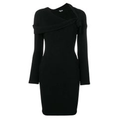 90s Romeo Gigli black wool dress