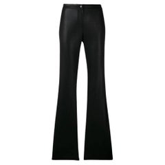 Vintage 90s Romeo Gigli black wool flared trousers