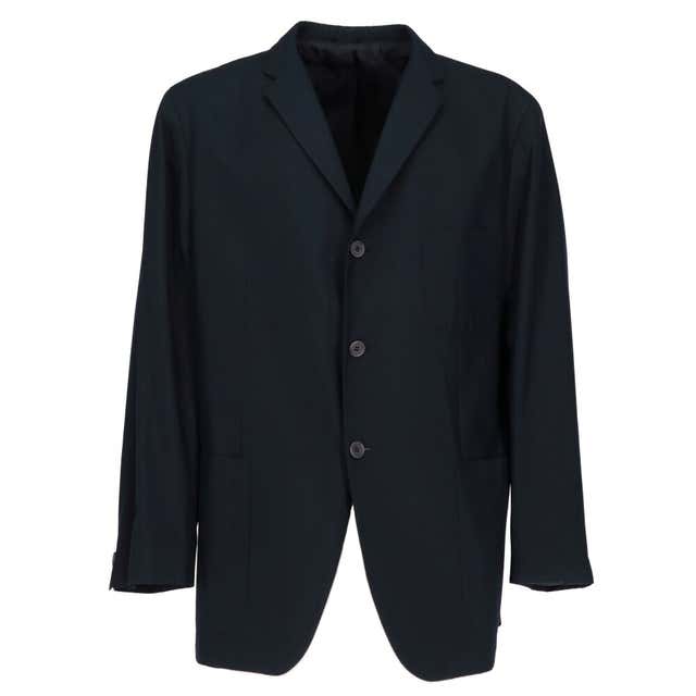 Romeo Gigli Navy Blue Cotton Velvet Appliquéd Tassels Kimono Jacket ...