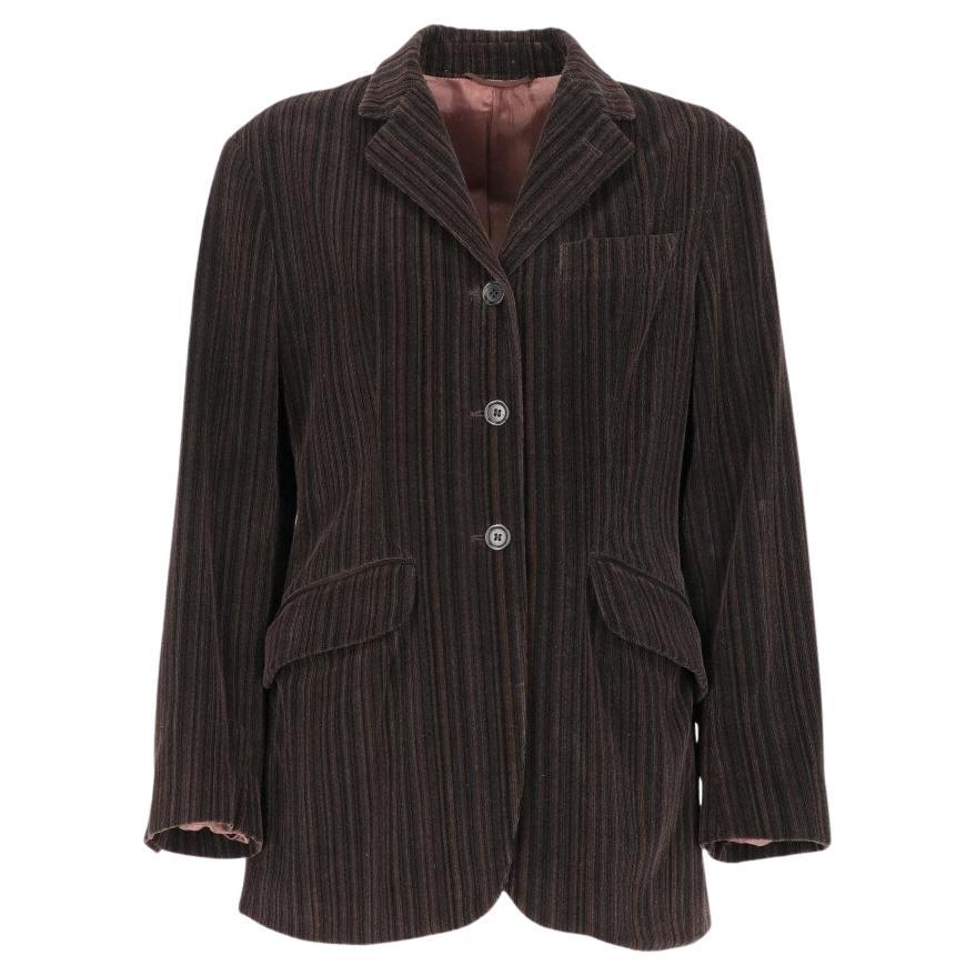 90s Romeo Gigli brown corduroy jacket For Sale