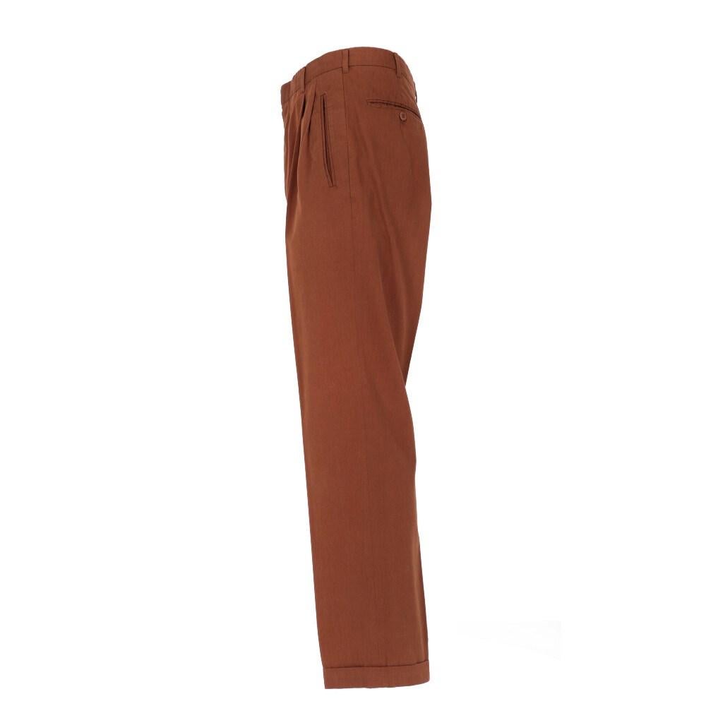 Brown 90s Romeo Gigli brown cotton trousers
