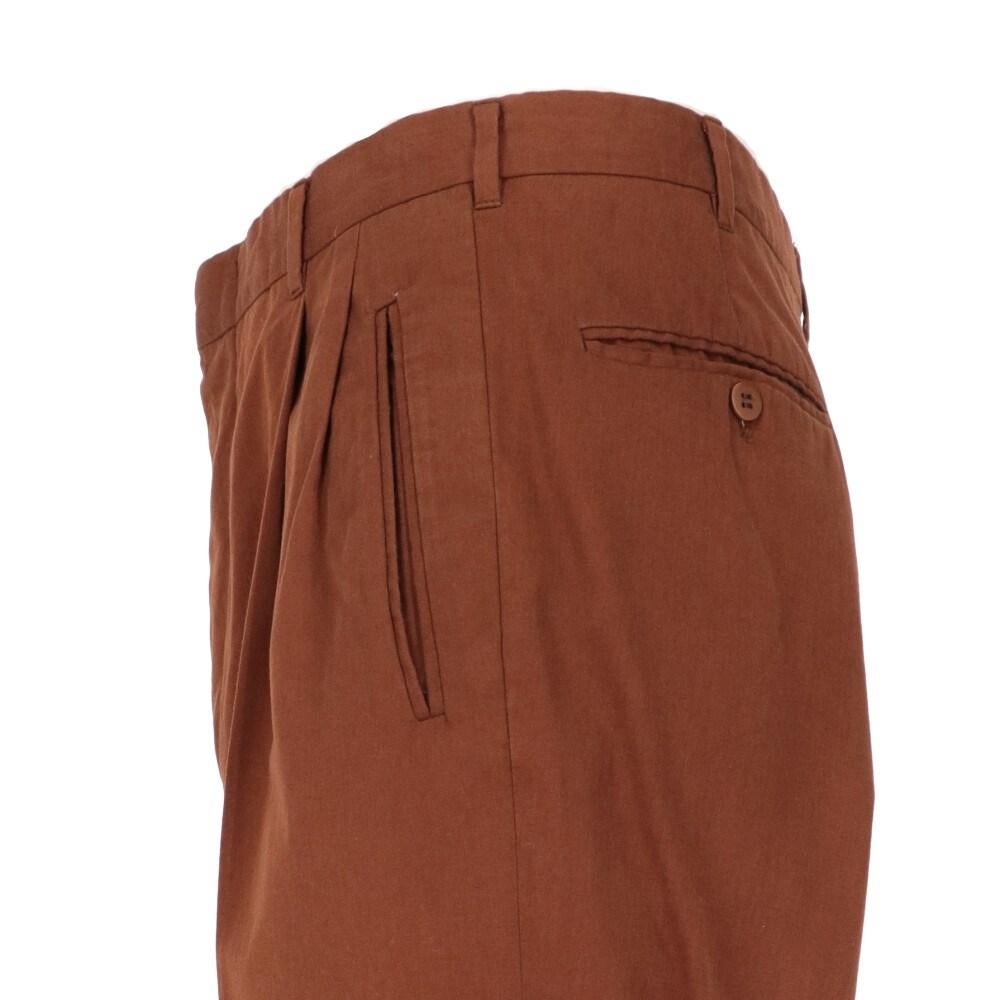 Men's 90s Romeo Gigli brown cotton trousers