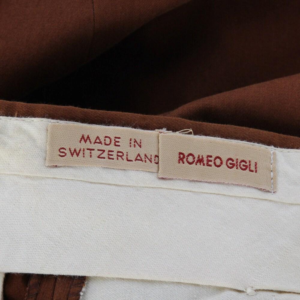 90s Romeo Gigli brown cotton trousers 3