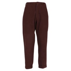 90s Romeo Gigli brown cotton trousers
