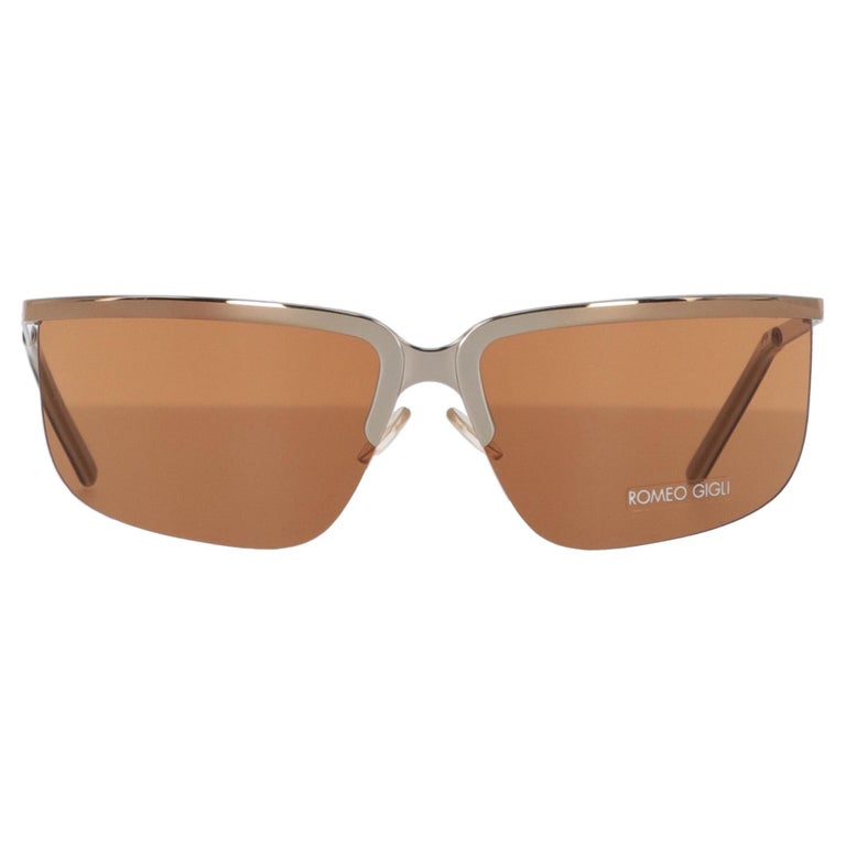 90s Romeo Gigli Brown Sunglasses For Sale at 1stDibs