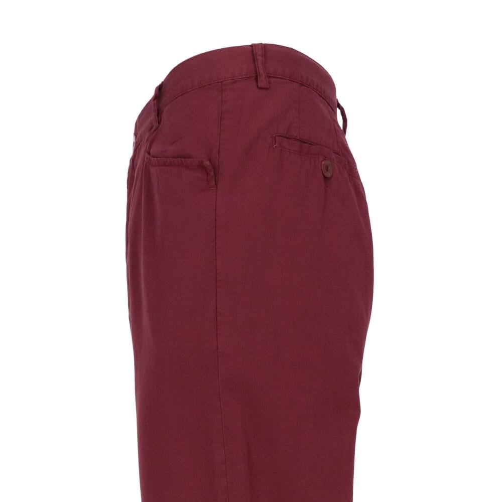Men's 90s Romeo Gigli burgundy cotton trousers For Sale