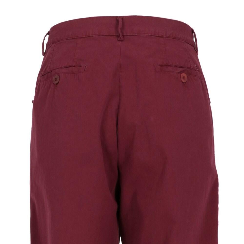 90s Romeo Gigli burgundy cotton trousers For Sale 1