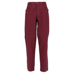 90s Romeo Gigli burgundy cotton trousers