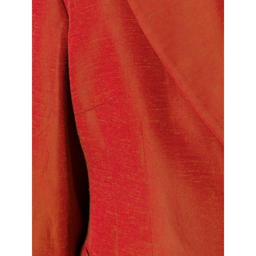 Women's 90s Romeo Gigli orange red fitted jacket For Sale