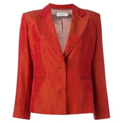 90s Romeo Gigli orange red fitted jacket