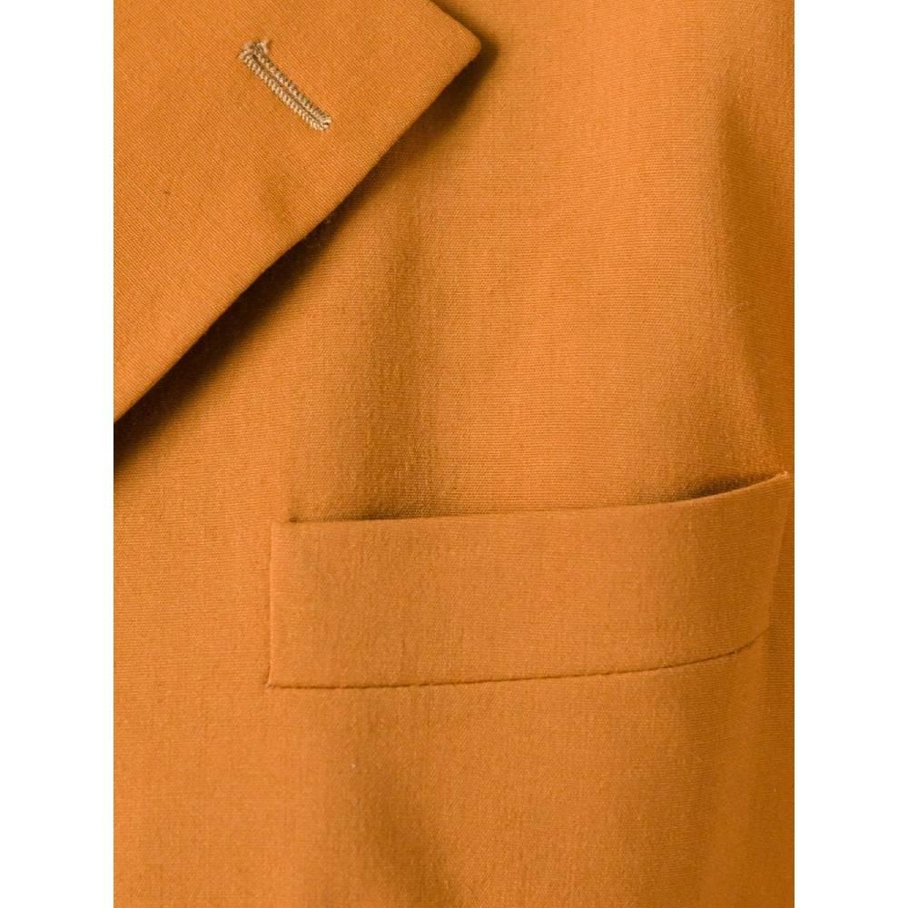 90s Romeo Gigli orange wool jacket with orange iridescent lining In Excellent Condition For Sale In Lugo (RA), IT