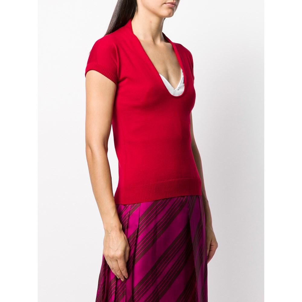 90s Romeo Gigli red knitted top In Excellent Condition In Lugo (RA), IT