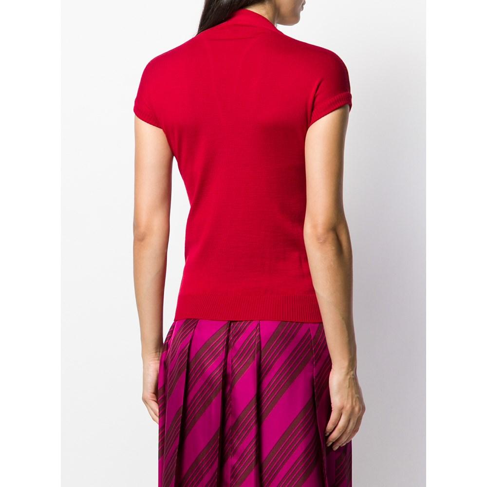 Women's 90s Romeo Gigli red knitted top