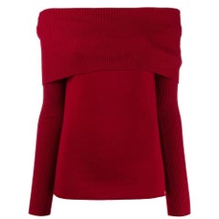 90s Romeo Gigli red wool blend knit top