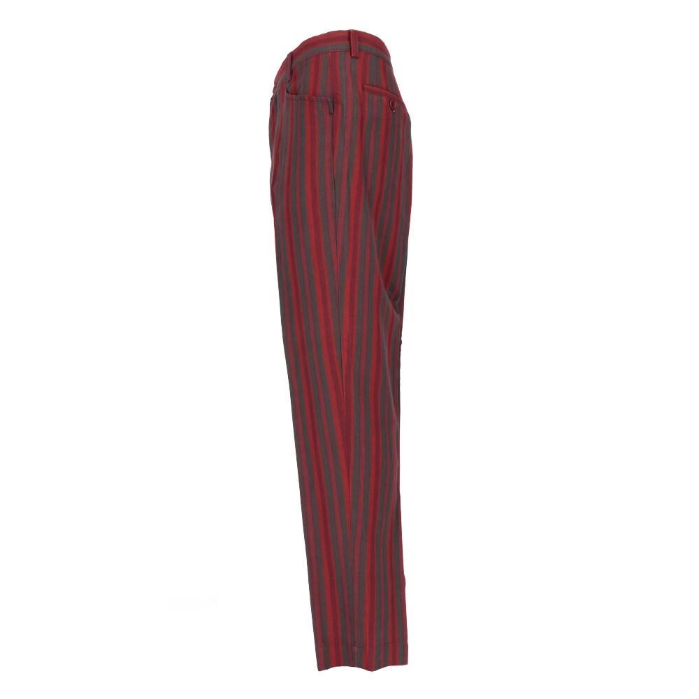 black and red pinstripe pants
