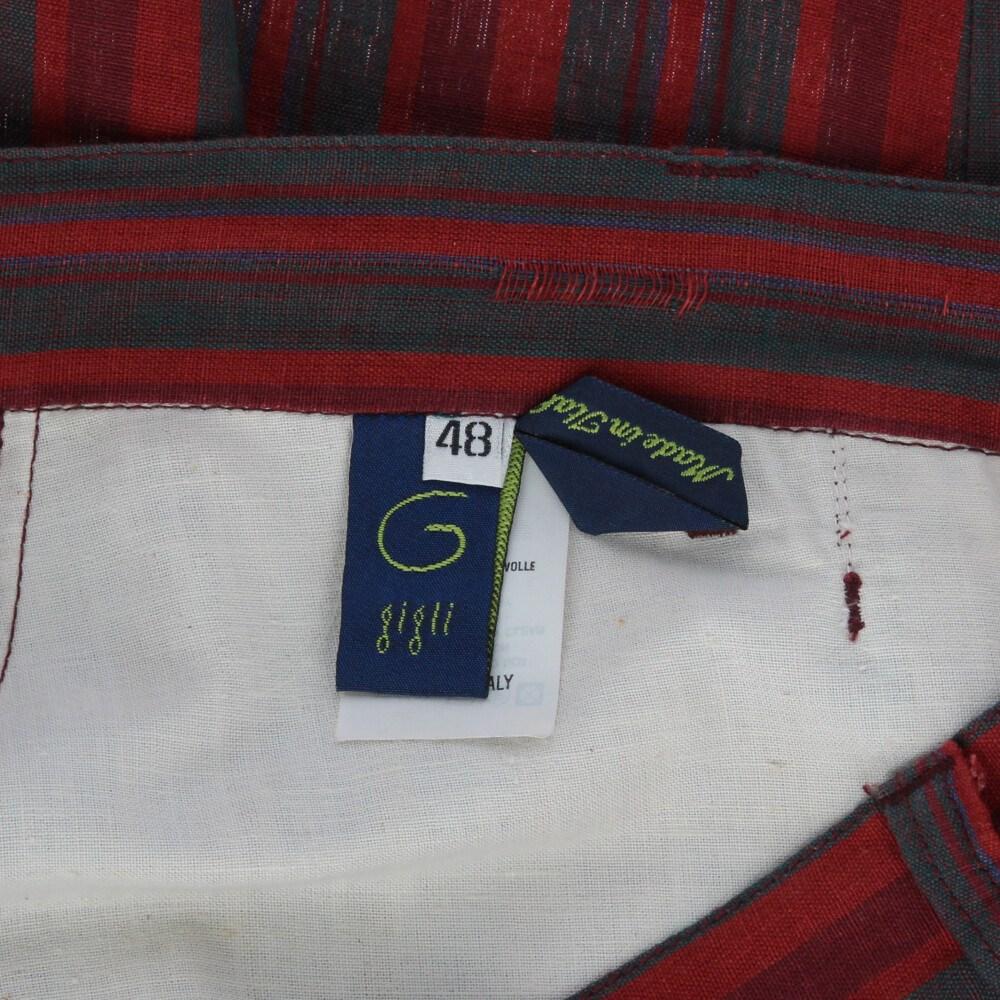 90s Romeo Gigli striped blend cotton and linen trousers In Excellent Condition In Lugo (RA), IT