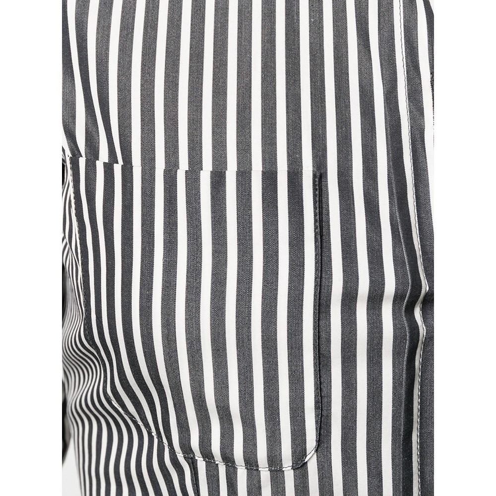 90s Romeo Gigli Vintage black and white striped cotton shirt For Sale 2