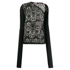 90s Romeo Gigli Vintage black semitransparent fabric top