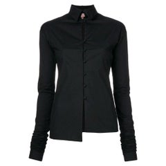 90s Romeo Gigli Vintage black shirt with elongated sleeves