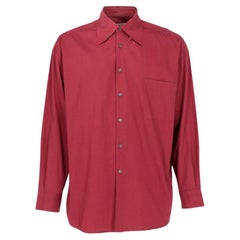 90s Romeo Gigli Vintage burgundy cotton shirt