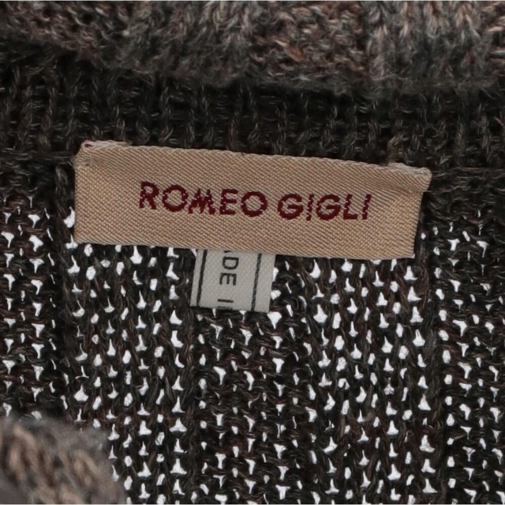 90s Romeo Gigli Vintage gray linen knit cardigan For Sale 2