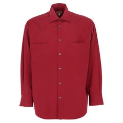 90s Romeo Gigli Vintage red cotton shirt