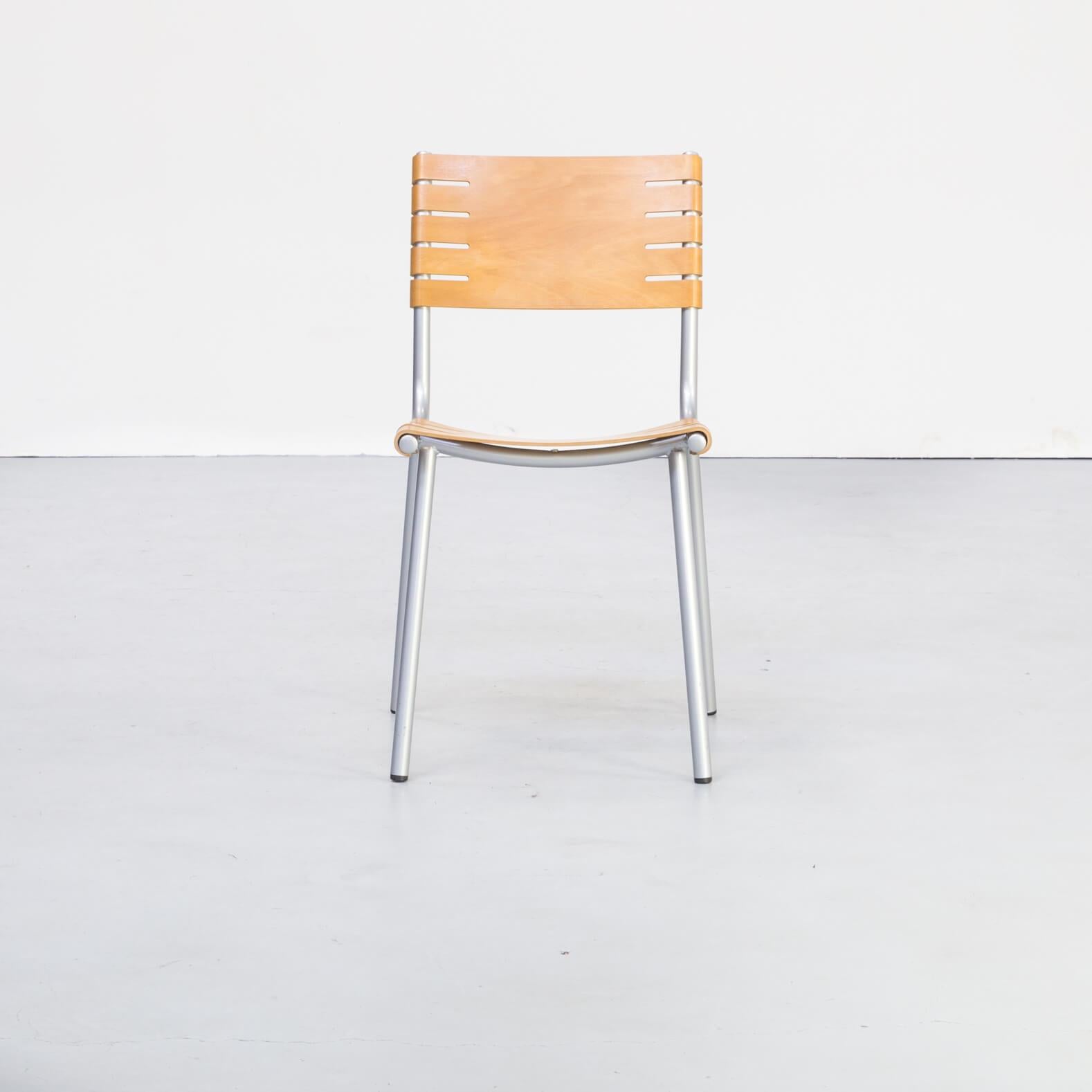 1990s Ruud Jan Kokke Dining Chair for Harvink Set of 6 In Good Condition For Sale In Amstelveen, Noord