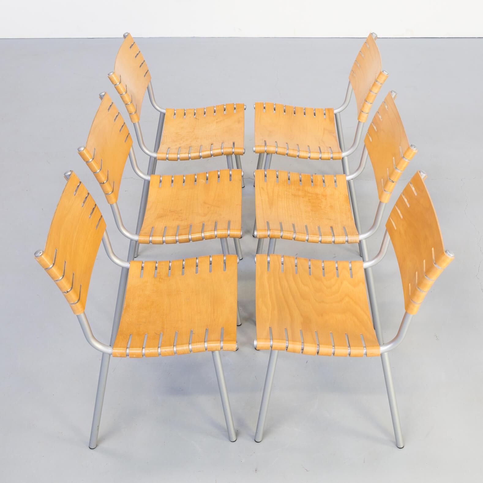 1990s Ruud Jan Kokke Dining Chair for Harvink Set of 6 For Sale 2