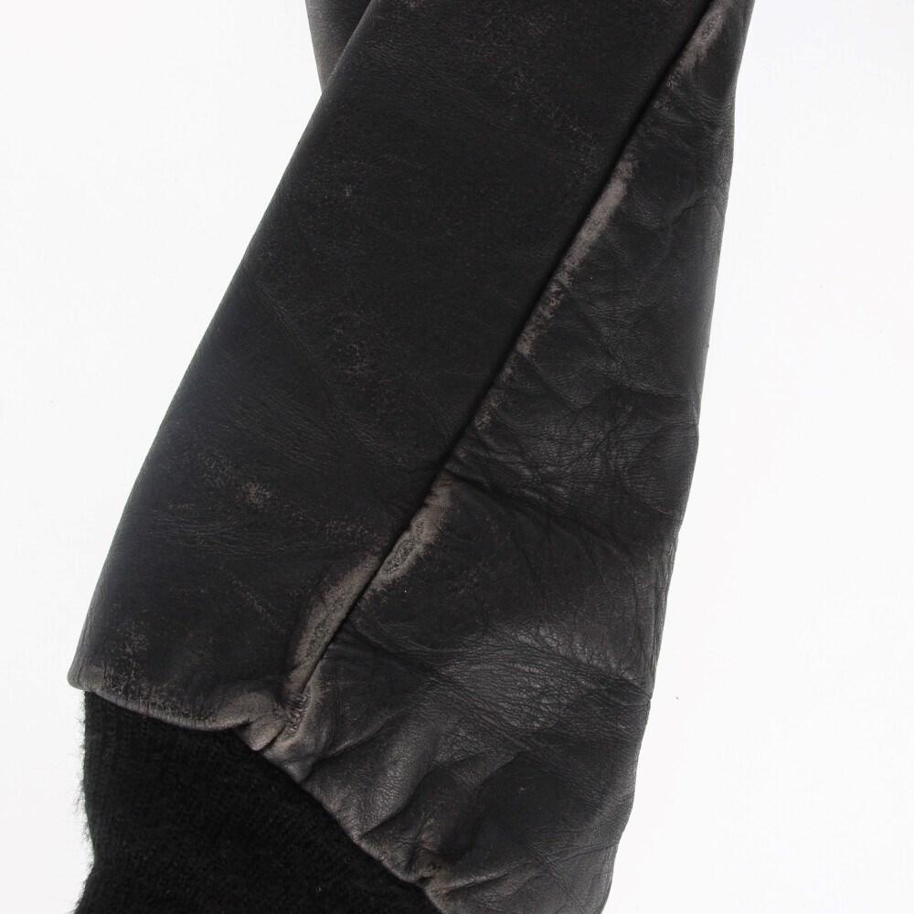 90s Schott Vintage black leather jacket with sheepskin lining For Sale 3