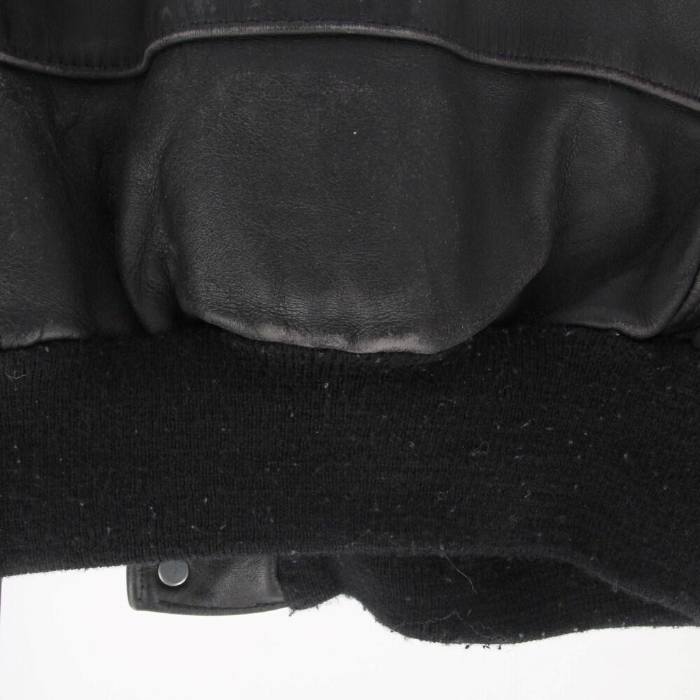 90s Schott Vintage black leather jacket with sheepskin lining For Sale 8