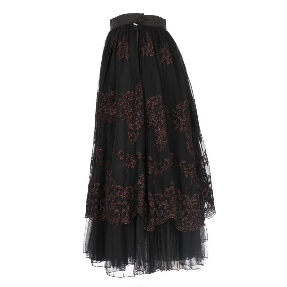 90s black midi skirt