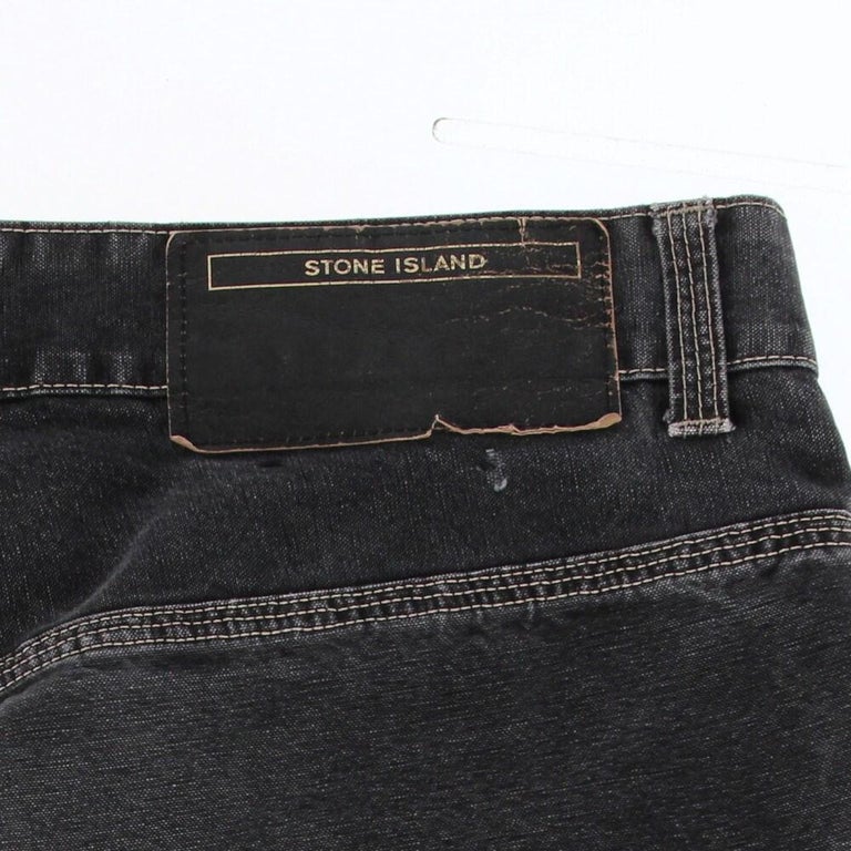 90s Stone Island grey stone wash straight jeans For Sale at 1stDibs