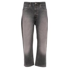90er Jahre Stone Island graue, rechteckige Jeans mit Steinbesatz