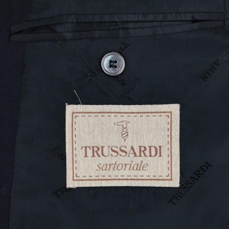90s Trussardi black merino wool jacket For Sale at 1stDibs