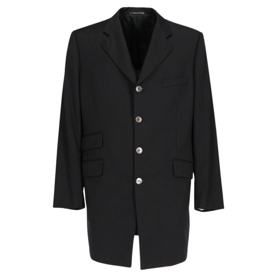 90s Trussardi black merino wool jacket For Sale