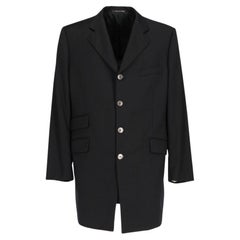 90s Trussardi black merino wool jacket