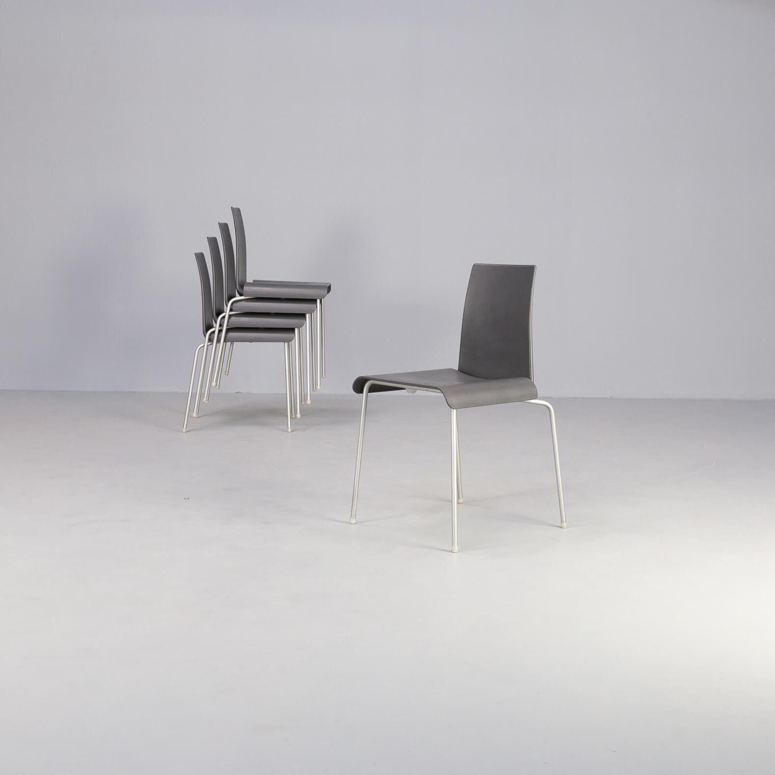 Italian Uwe Fischer ‘Tama’ Metal and Acrylic Chair for B&B Italia Set/8 For Sale