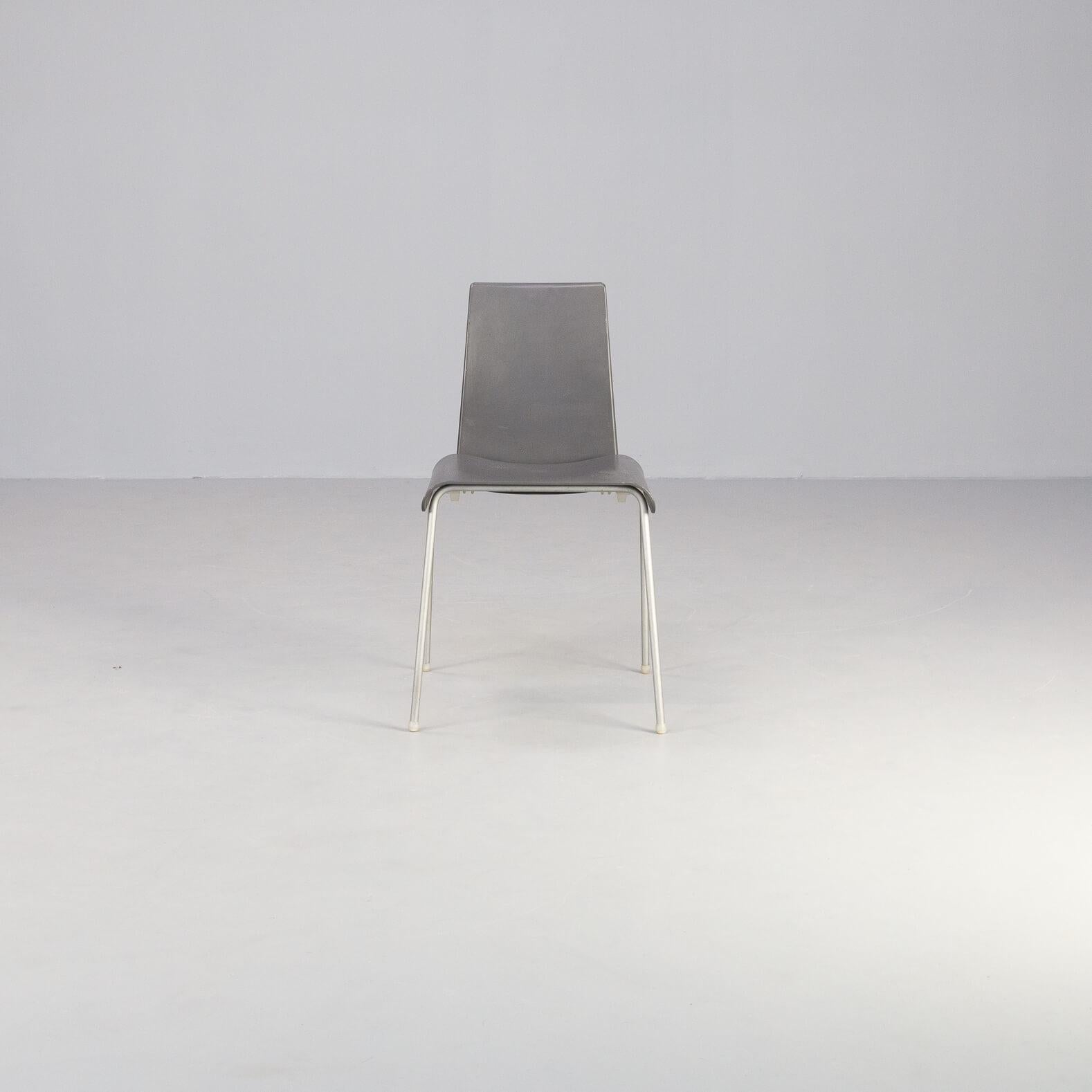 Uwe Fischer ‘Tama’ Metal and Acrylic Chair for B&B Italia Set/8 In Good Condition For Sale In Amstelveen, Noord