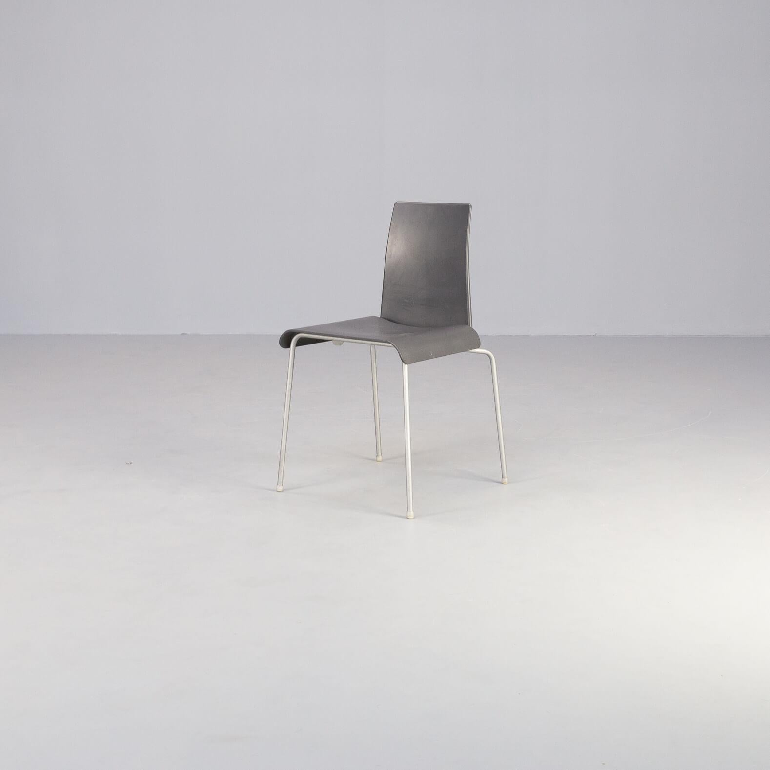 20th Century Uwe Fischer ‘Tama’ Metal and Acrylic Chair for B&B Italia Set/8 For Sale