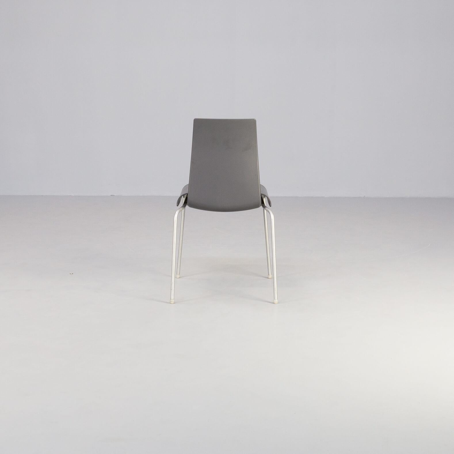 Uwe Fischer ‘Tama’ Metal and Acrylic Chair for B&B Italia Set/8 For Sale 3