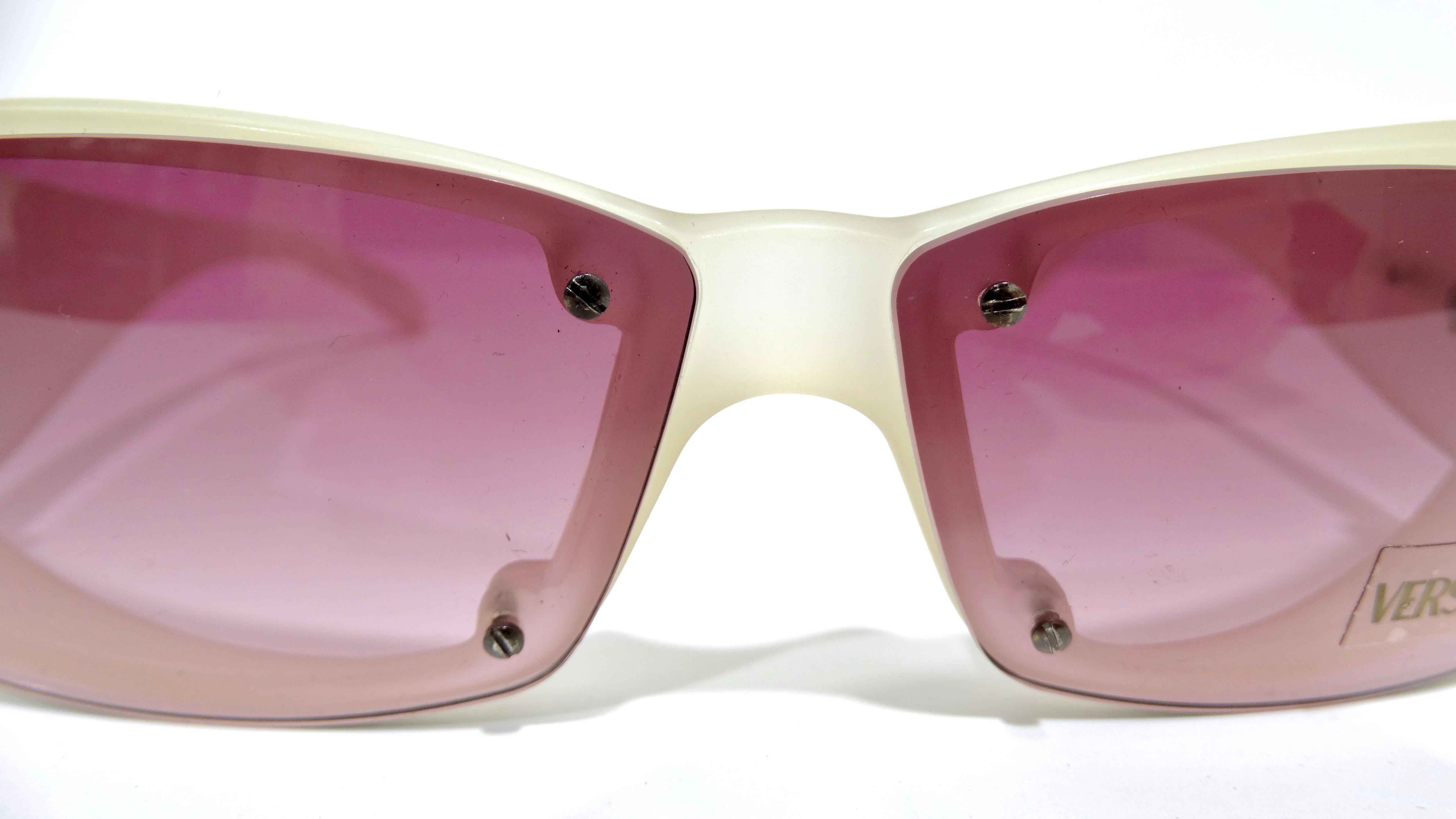 90's Versace Acrylic Sunglasses For Sale 3