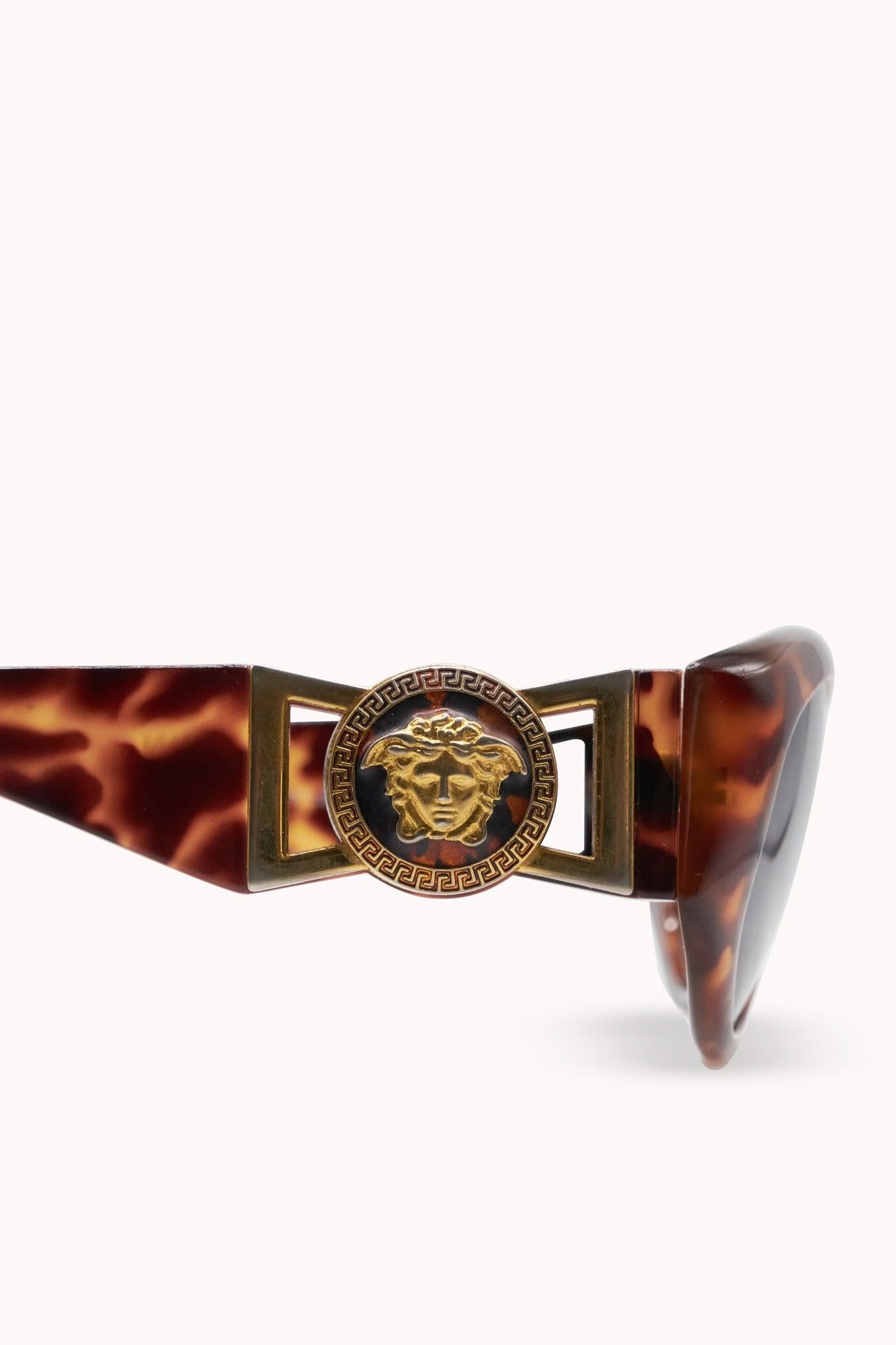 Women's or Men's 90s Versace Brown Sunglasses For Sale