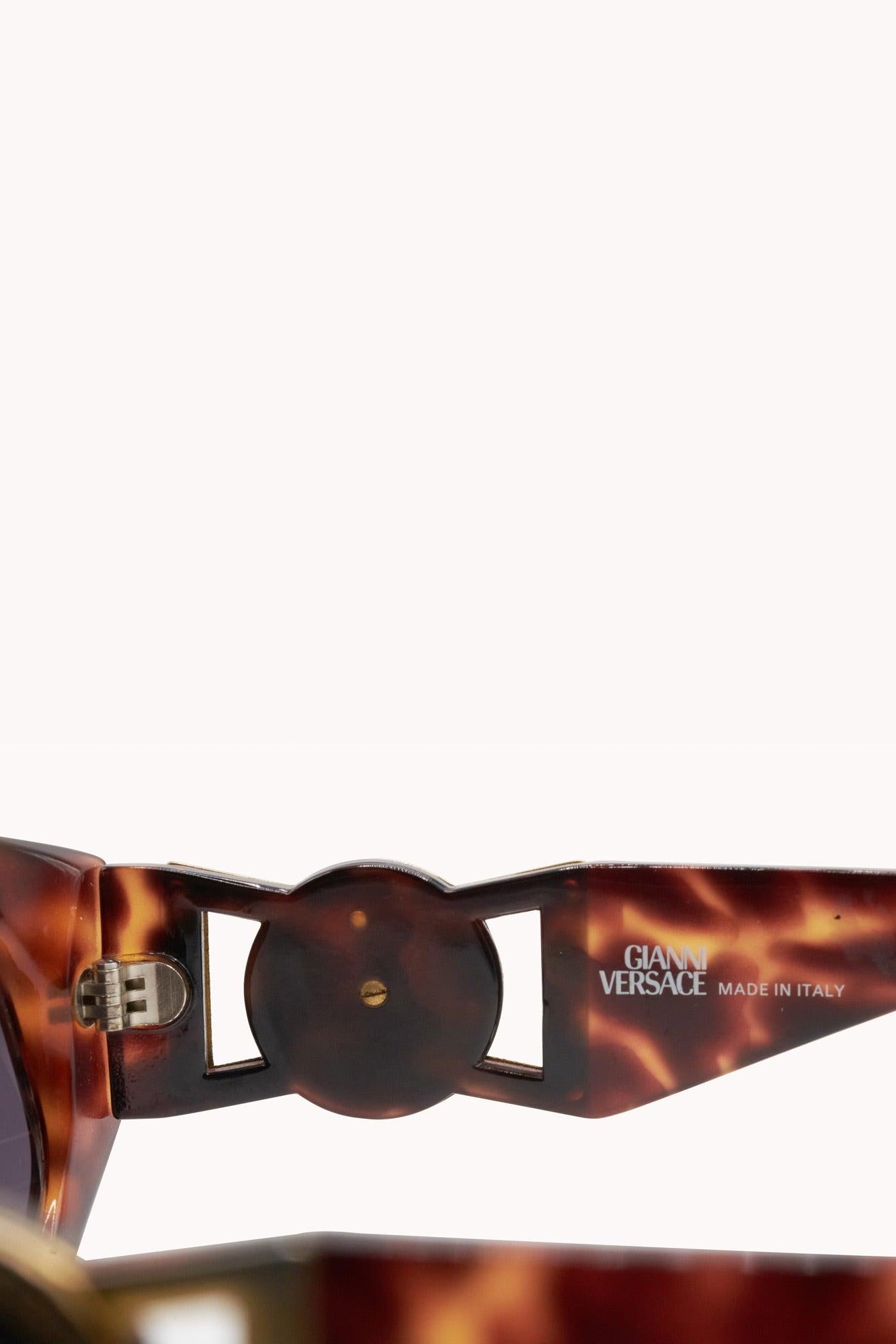90s Versace Brown Sunglasses For Sale 1