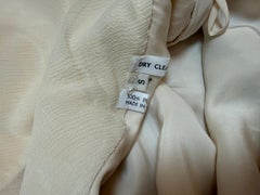 90's Vintage Couture Seide Hand bestickt Perlen Cowl zurück Abendkleid