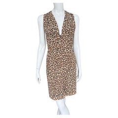 Vestido halter de malla con estampado animal de Vivienne Tam de los años 90, talla S