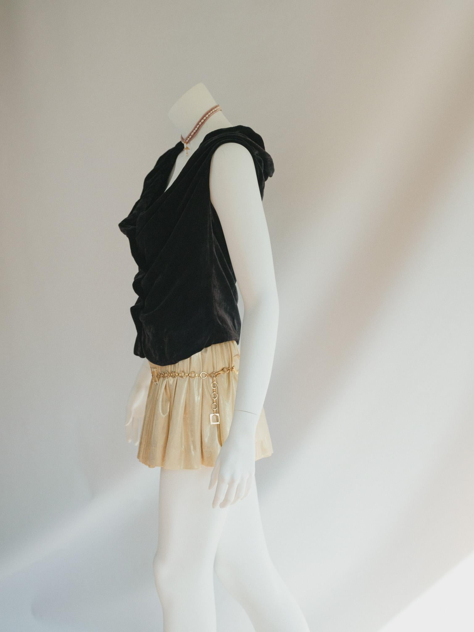 90s Vivienne Westwood Black Velvet Corset For Sale 1