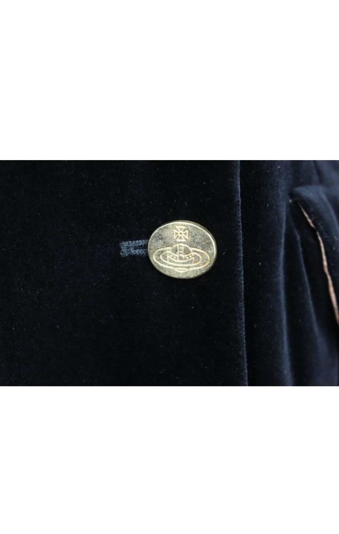 Women's or Men's 90s Vivienne Westwood black velvet double breasted and skirt ensembles For Sale